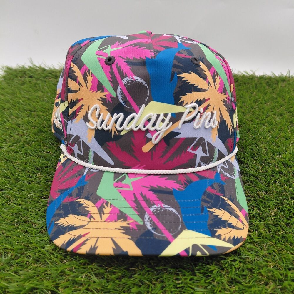 Adidas Sunday Pins Limited Edition Golf Snapback Hat Cap Embroidered Rope